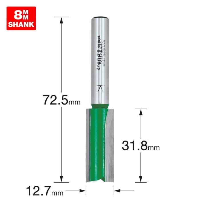 TREND Two Flute Cutter 12.7mm diameter