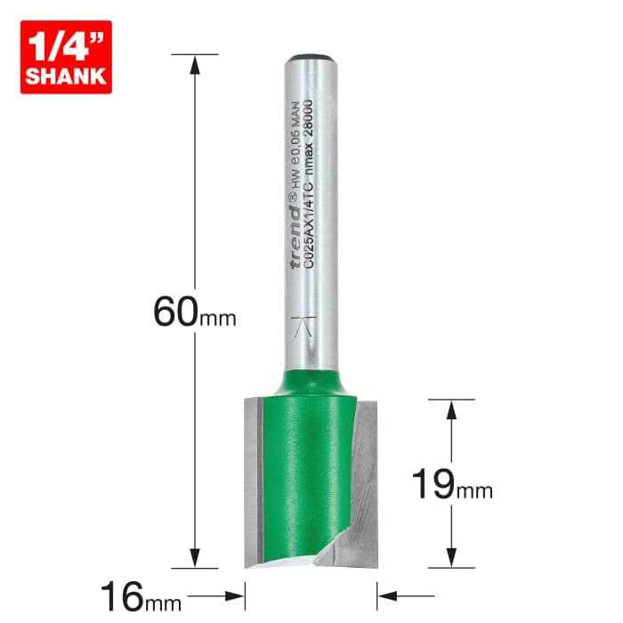 TREND Two Flute Cutter 16mm diameter