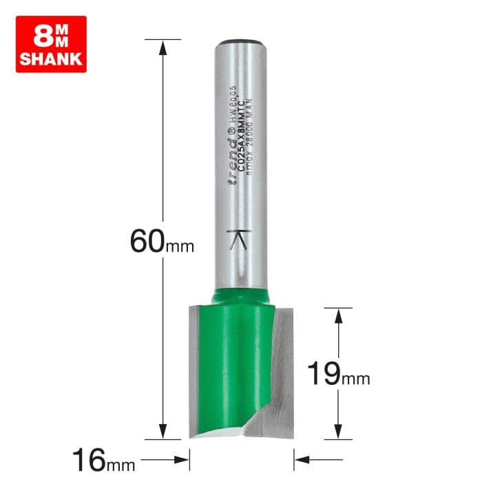 TREND Two Flute Cutter 16mm diameter