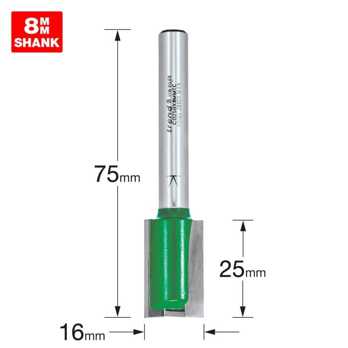 TREND Two Flute Cutter 16mm diameter