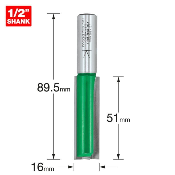 TREND Two Flute Cutter 16mm diameter