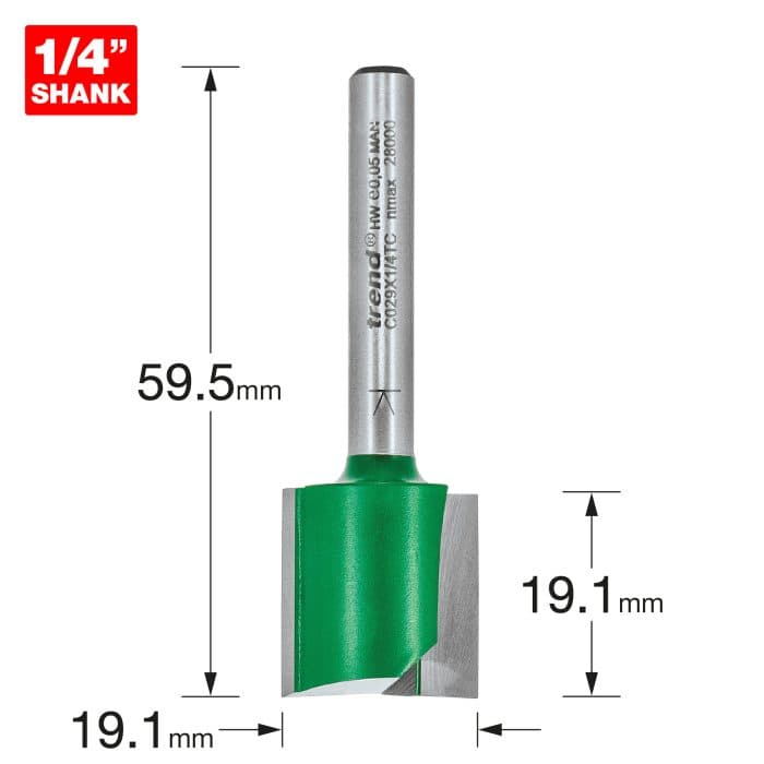 TREND Two Flute Cutter 19.1mm diameter