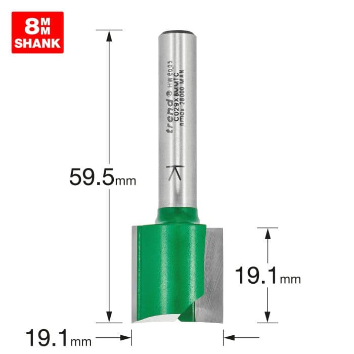 TREND Two Flute Cutter 19.1mm diameter