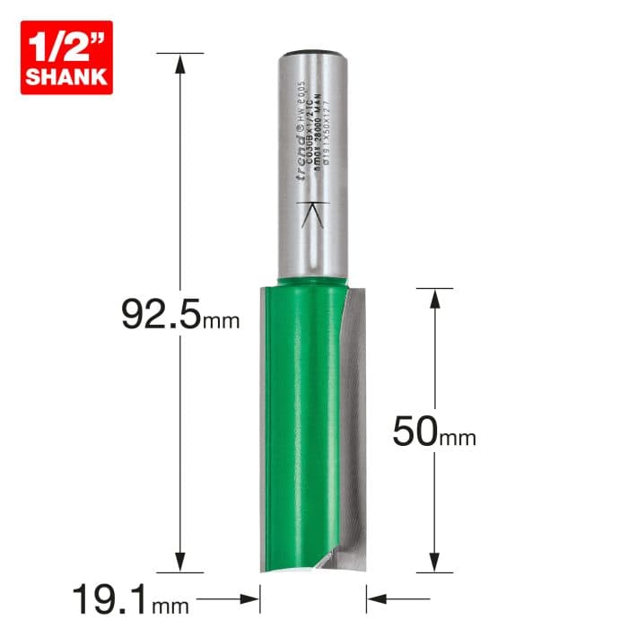 TREND Two Flute Cutter 19.1mm diameter
